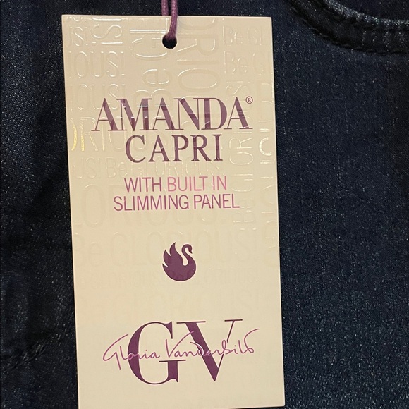 Gloria Vanderbilt Dark Blue Amanda Capri size 6  Jeans - Picture 4 of 7